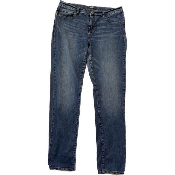 Aero Womens Denim Blue Jeans Size 16L Zip Button 5 Pockets - Picture 1 of 3